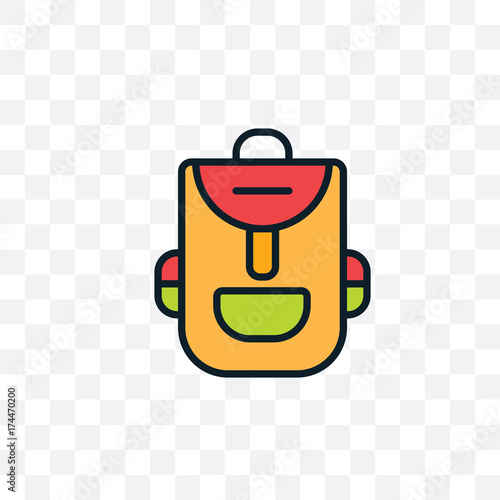 Backbag icon vector