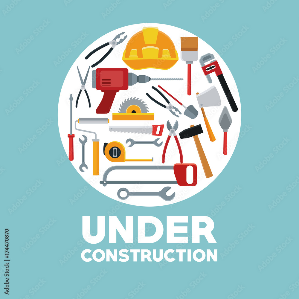 Under construction design icon vector illustration graphic design