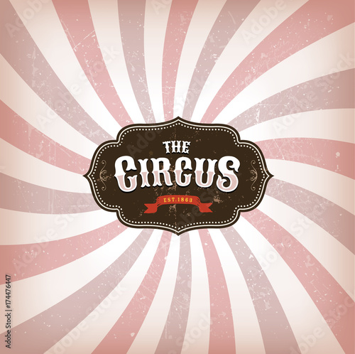 Circus Background With Grunge Texture