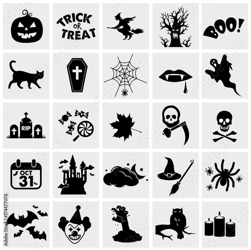 Halloween icon set VECTOR 