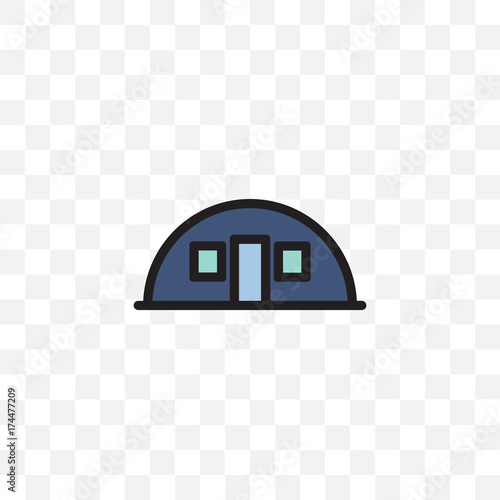 Army camp vector icon