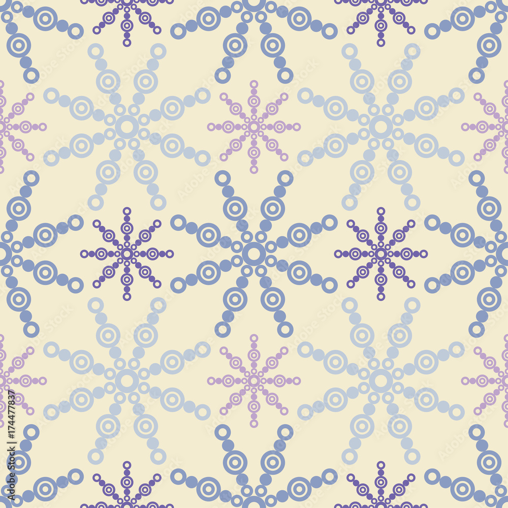 Seamless background with decorative snowflakes. Textile rapport. Seamless background with decorative snowflakes. Textile rapport.