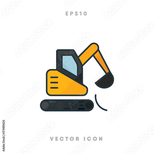 Digger icon vector