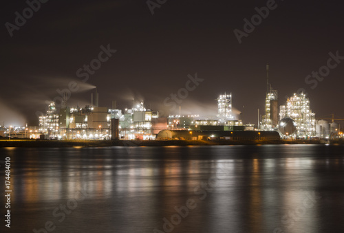 Chemical factory along the river Merwede