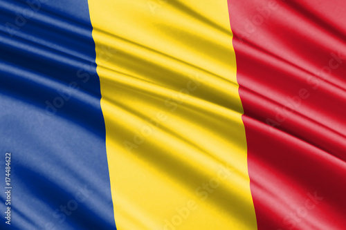 waving flag Romania