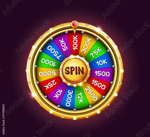 Bonus wheel of luck. Vector illustration