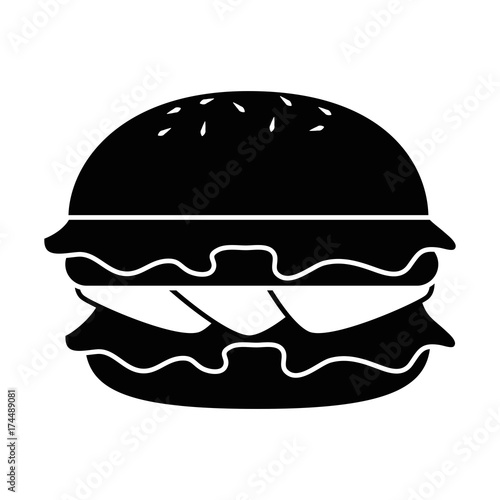 delicious burger isolated icon