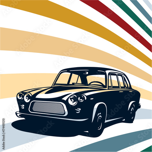 Retro car background