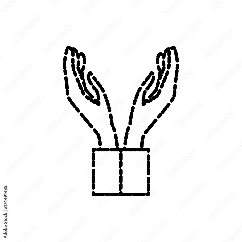 Hands with palm open icon vector illustration graphic design Hands with palm open icon vector illustration graphic design