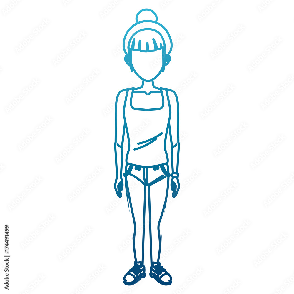 Young woman cartoon icon vector illustration graphic design Young woman cartoon icon vector illustration graphic design