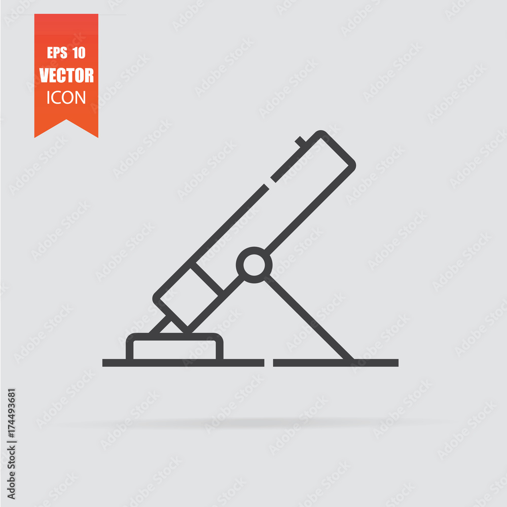 Mortar icon in flat style isolated on grey background. Mortar icon in flat style isolated on grey background.