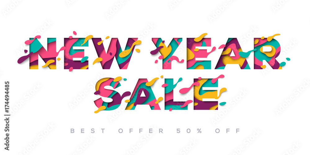 New Year Sale typography design