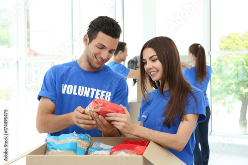 Team of teen volunteers col...
