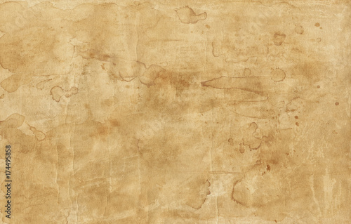 Old brown paper texture with stains