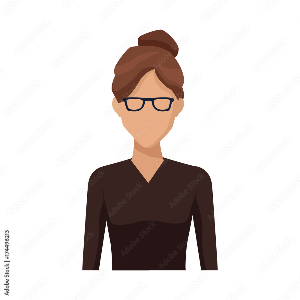 Young woman cartoon icon vector illustration graphic design Young woman cartoon icon vector illustration graphic design