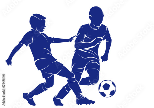 Children playing football