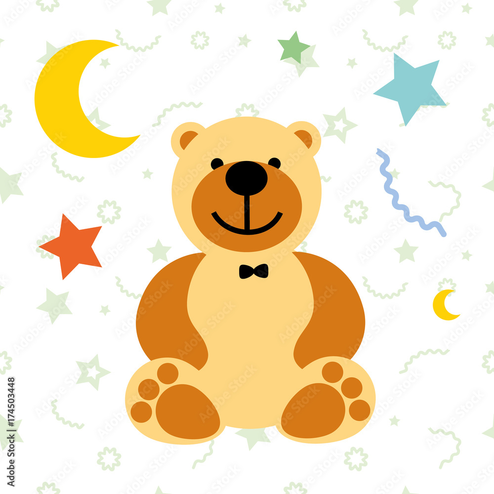 vector illustration toy teddy bear