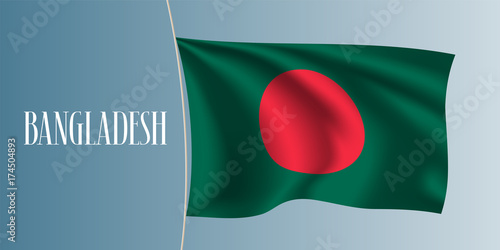 Bangladesh waving flag vector illustration