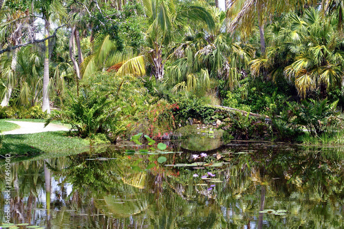 Stone Bridge Over A Pond