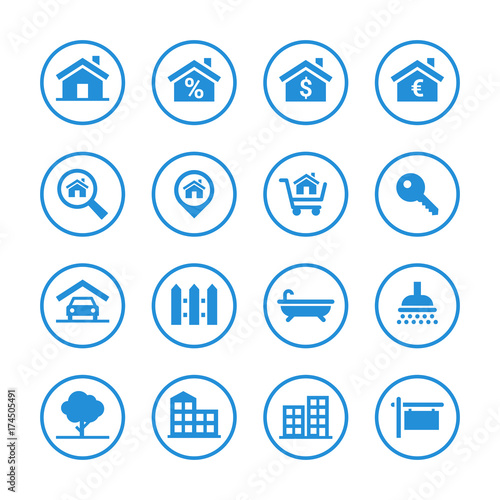Real estate icon set