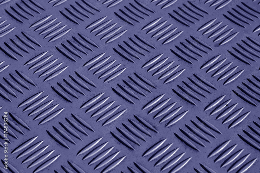 Blue metal floor with blur dffect. Blue metal floor with blur dffect.