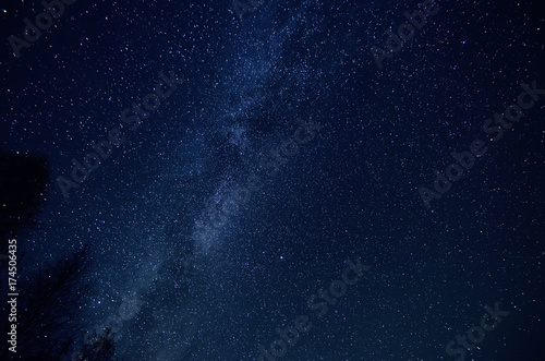 Night amazing sky with lot of shiny stars, natural abstract astro background