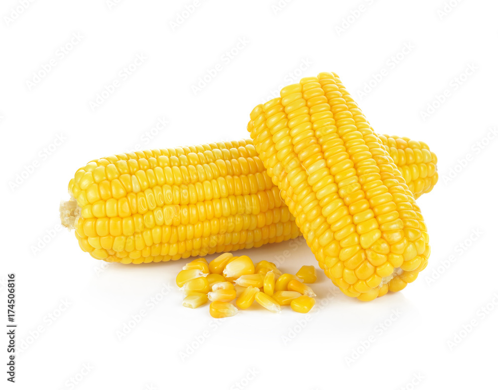 Corn on the cob kernels isolated Clipping Path Corn on the cob kernels isolated Clipping Path
