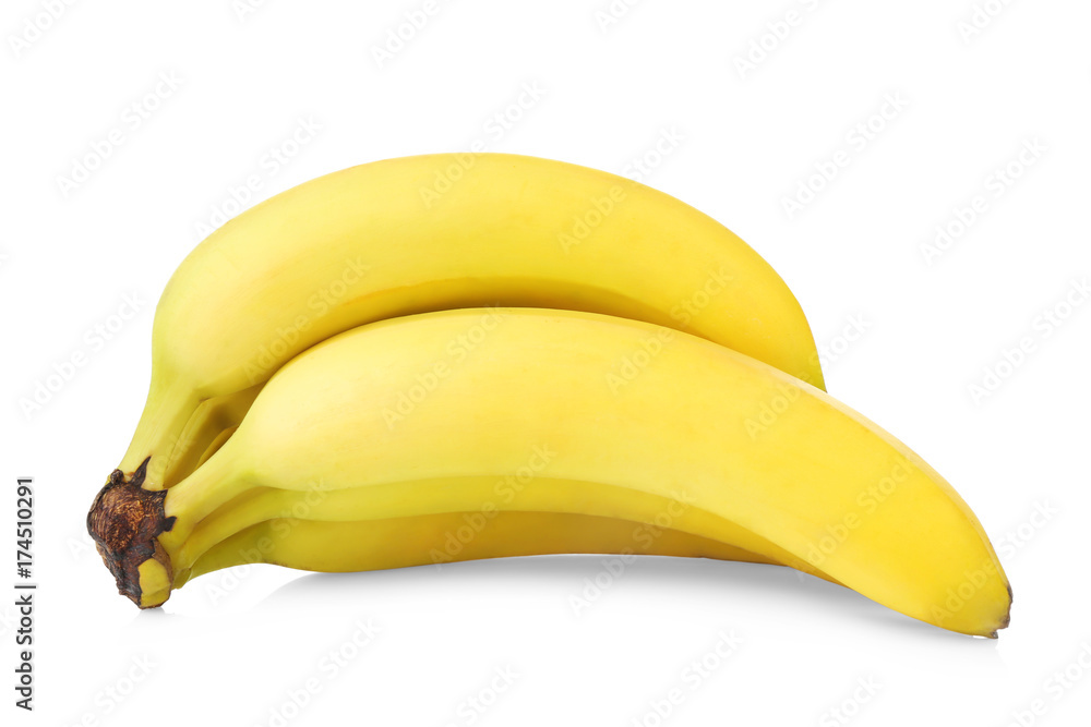 Fresh bananas isolated on white Fresh bananas isolated on white