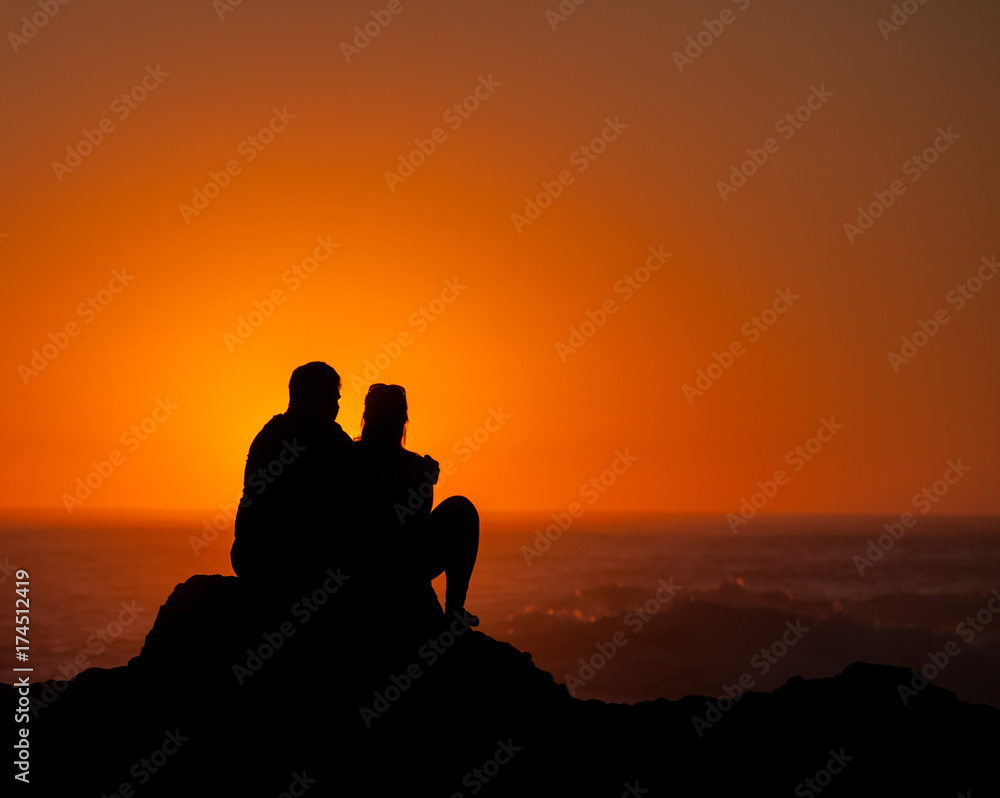 Couple Watching Sunset - 8582