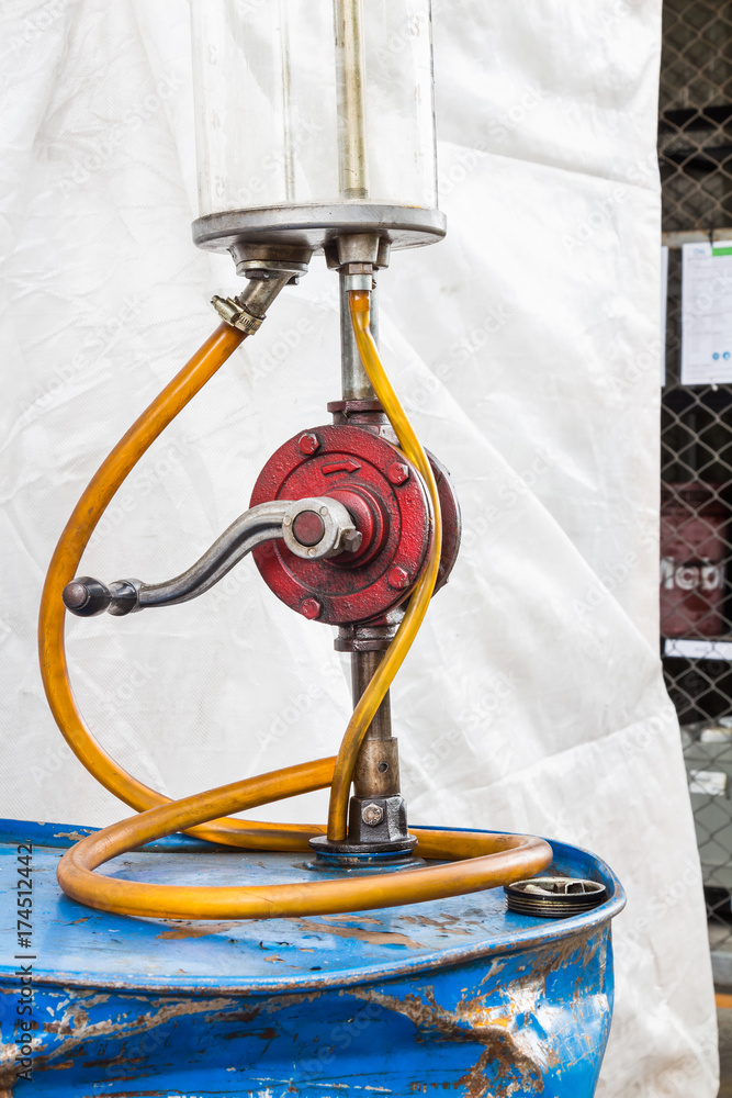 Manual rotary barrel pump Stock Photo Adobe Stock