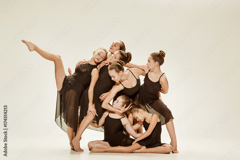 Fototapeta premium The group of modern ballet dancers