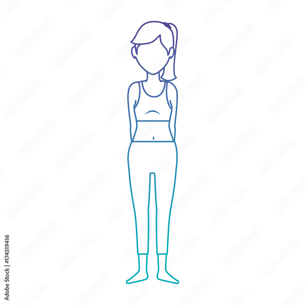 woman athlete in sports suit