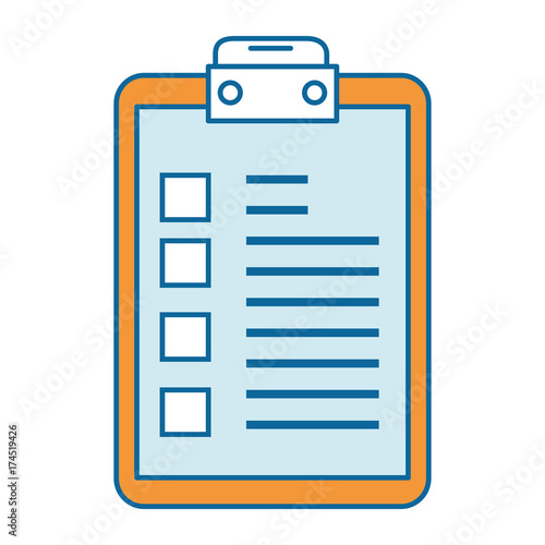 checklist clipboard isolated icon