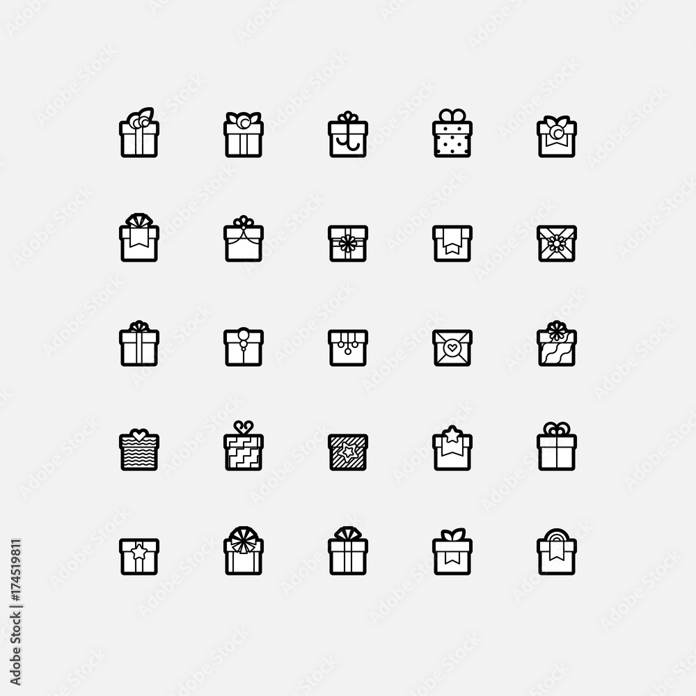 Gift boxes icons Gift boxes icons