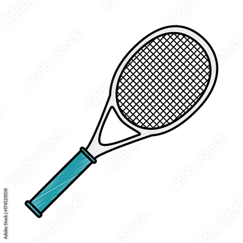 tennis sport racket icon © Gstudio