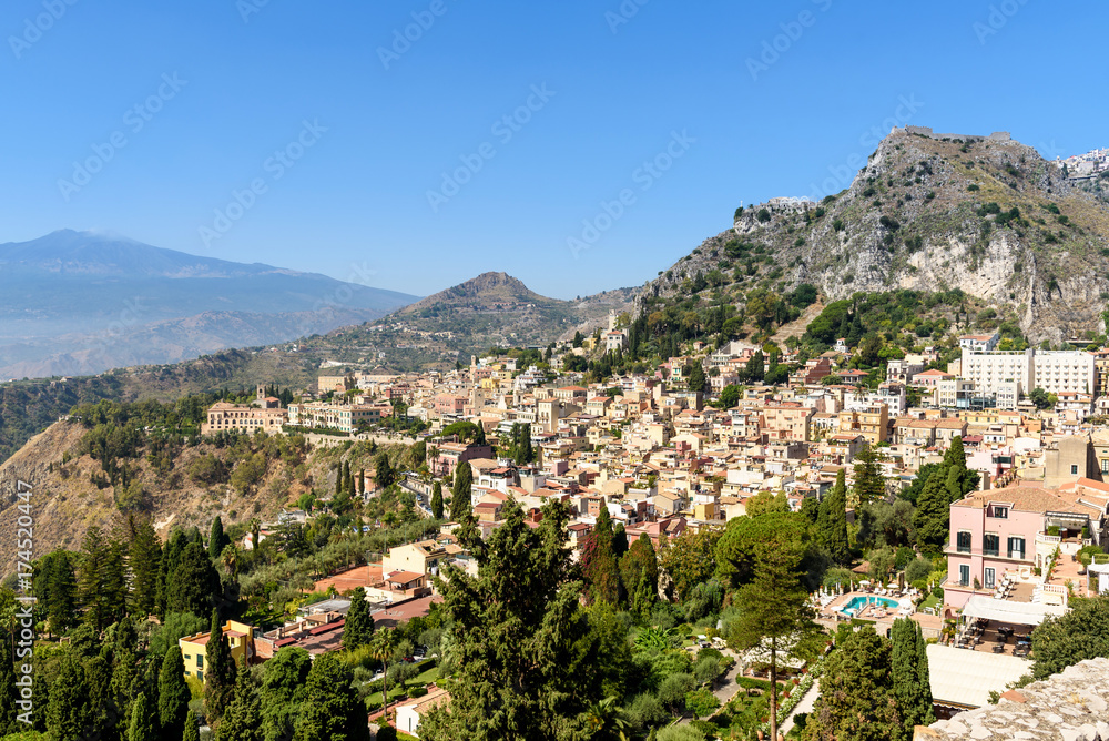 town of Taormina, sicily, italy