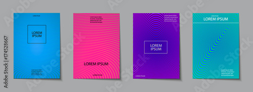 Covers design set. Abstract, minimal, geometric pattern.