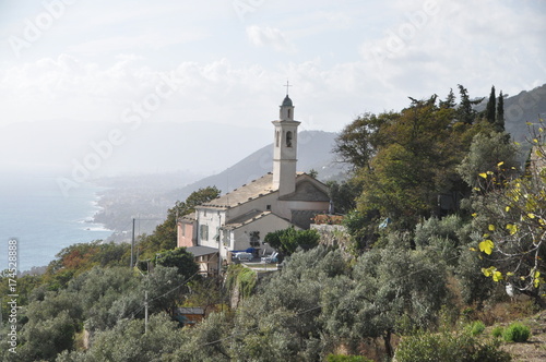 Photography Saint Apollinare church, Sori, Liguria, Italy