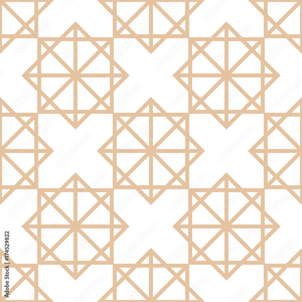Geometric brown and white seamless pattern for fabrics Geometric brown and white seamless pattern for fabrics