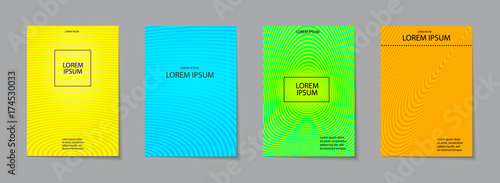 Covers design set. Abstract, minimal, geometric pattern.