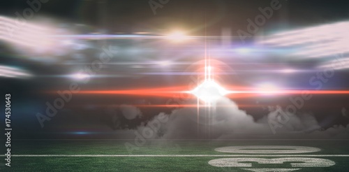 Digital image of American football playing field