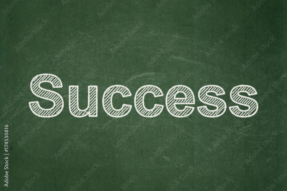 Finance concept: Success on chalkboard background Finance concept: Success on chalkboard background