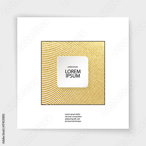 Abstract gold glitter geometric vector background.