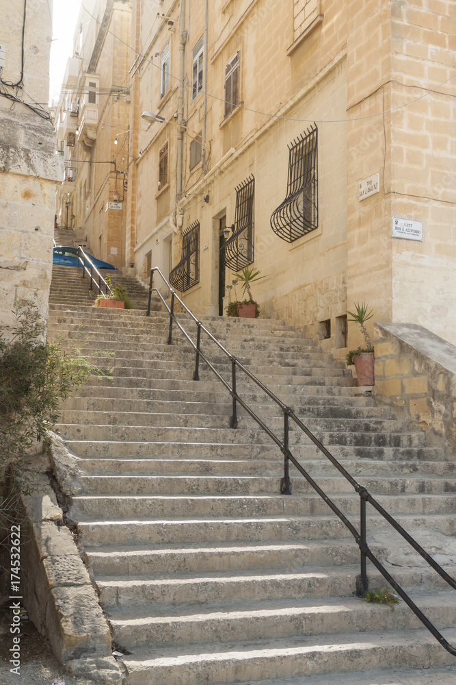 Malta, Senglea, Stairs