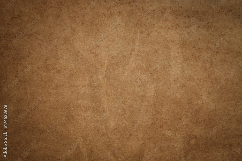 Vintage brown paper with wrinkles,abstract old paper textures for background