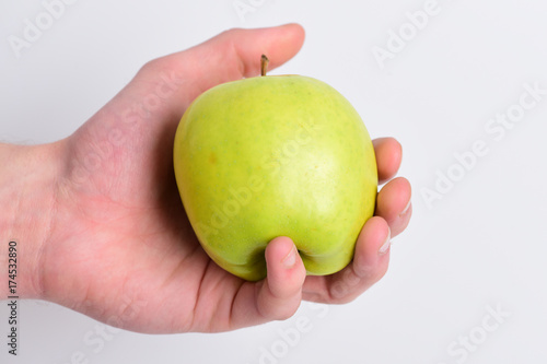 Apple fruit on white background. Apple in fresh color