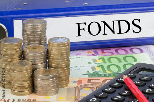 Obraz na płótnie Fonds / Ordner mit Geld