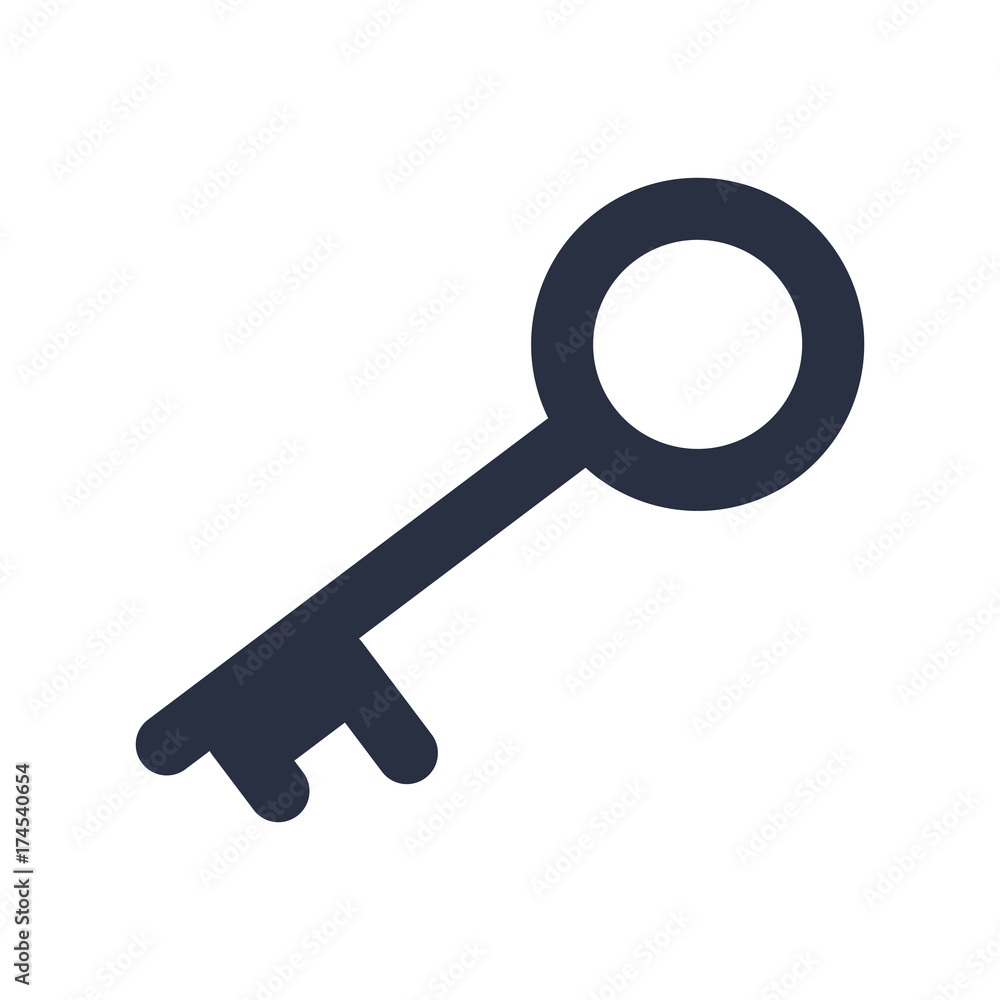 Key icon in trendy flat style isolated on background. Symbol of key for your web site design Key icon in trendy flat style isolated on background. Symbol of key for your web site design