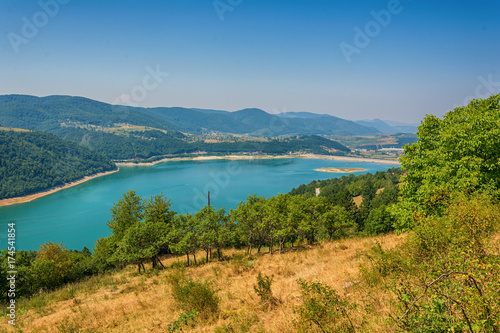 Cuadro en lienzo Kokin Brod, Serbia August 01, 2017: Zlatar Lake in Serbia
