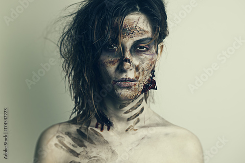 Bilde på lerret Ragazza zombie